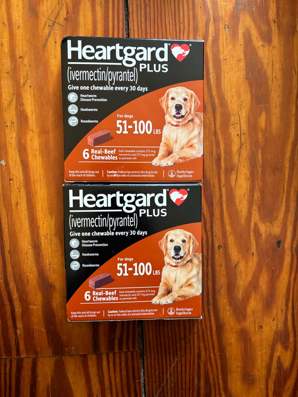Heart guard  Plus for dogs 51 to 100 pounds TWO BOXES